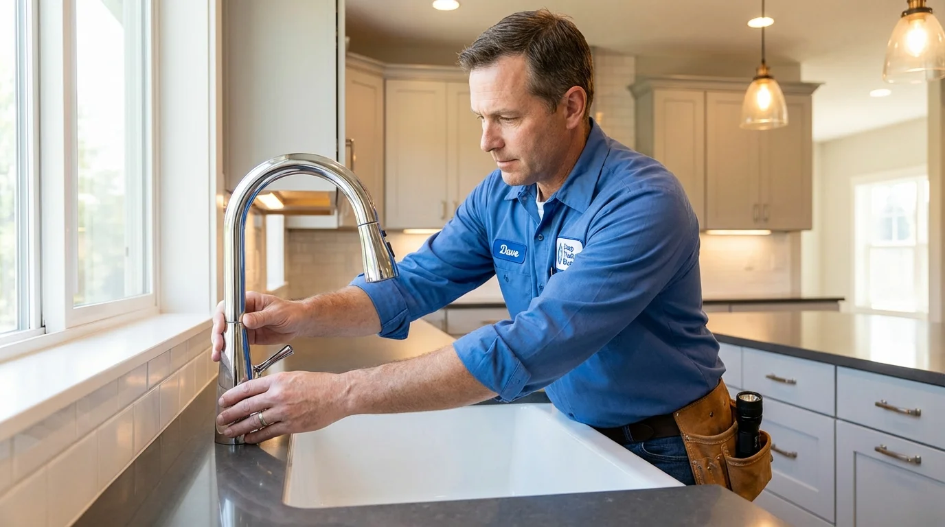Kitchen faucet installation by Johns Plumbing LLC in New Cumberland